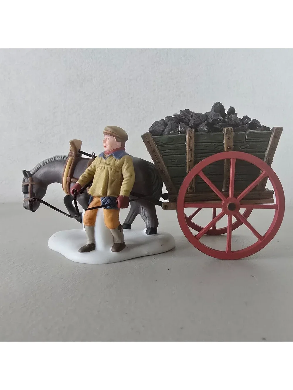DELIVERING COAL FOR THE HEARTH Dept 56 Heritage Village Collection 58326 Retired